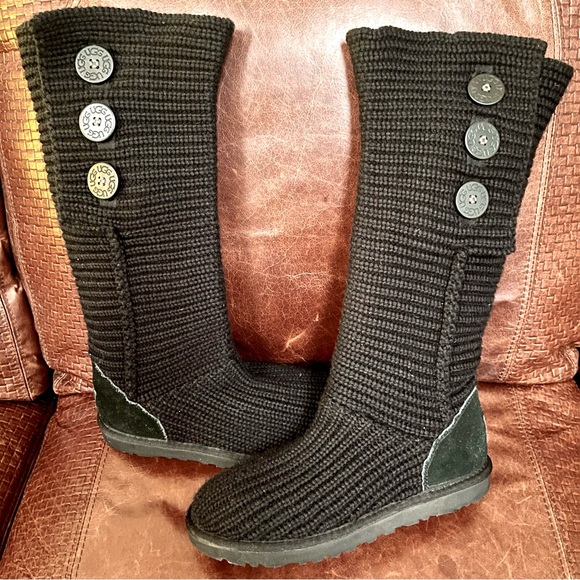 UGG Cardy Classic Tall Knit Convertible Boots Size 8 - Picture 9 of 9